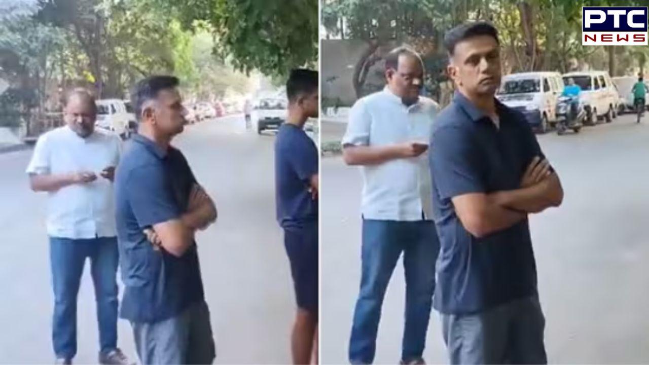 Rahul Dravid’s queueing to vote in Bengaluru epitomises simplicity | Watch Video