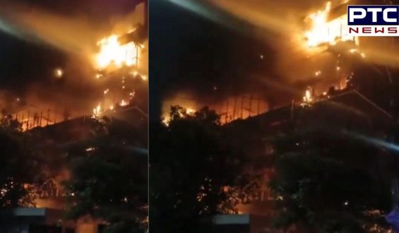 Building in Noida’s sector 65 engulfed in massive fire
