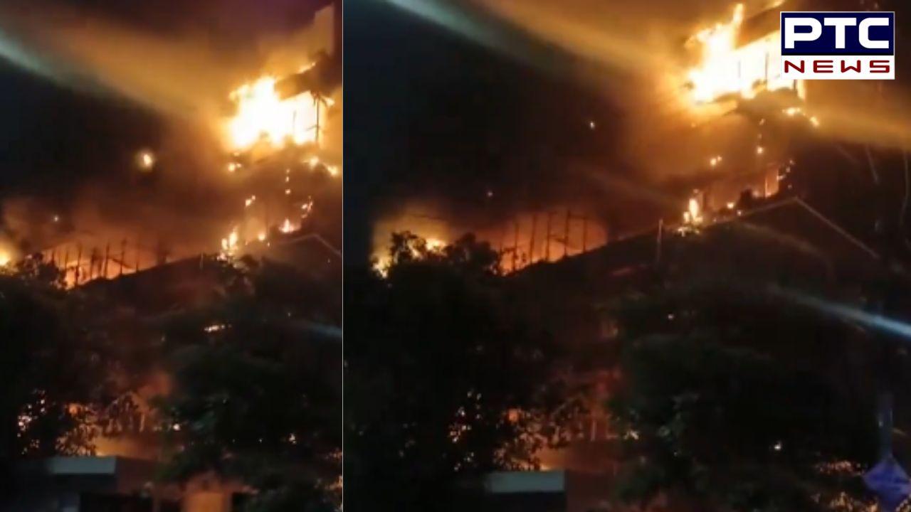 Building in Noida’s sector 65 engulfed in massive fire