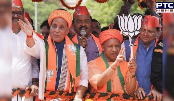 Lok Sabha poll 2024: Rajnath Singh leads vibrant Lucknow roadshow ahead of nomination filing