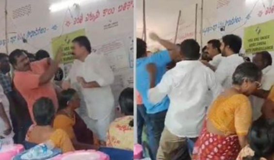 MLA from Jagan Reddy’s party strikes voter in polling queue, receives retaliation | Watch Video