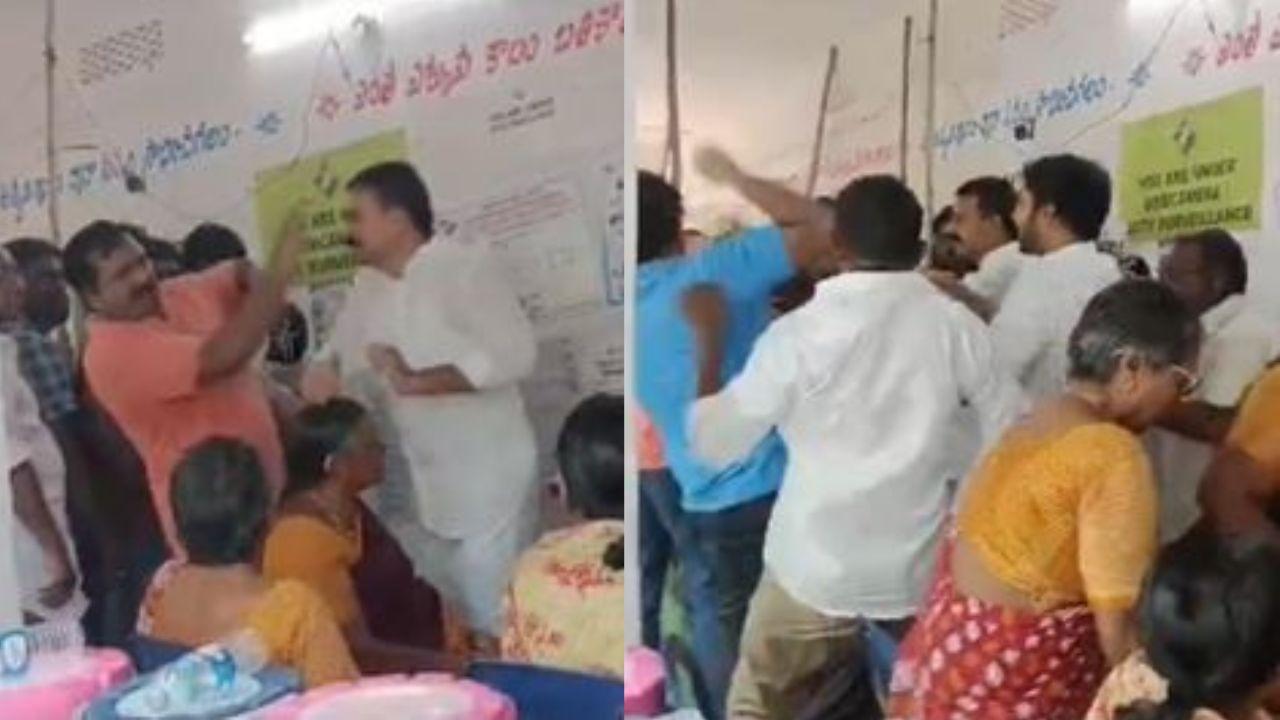 MLA from Jagan Reddy’s party strikes voter in polling queue, receives retaliation | Watch Video