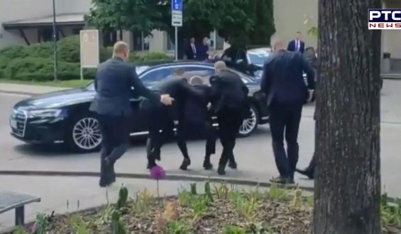 Slovak Prime Minister’s bodyguards spring into action after he was shot | Watch Video