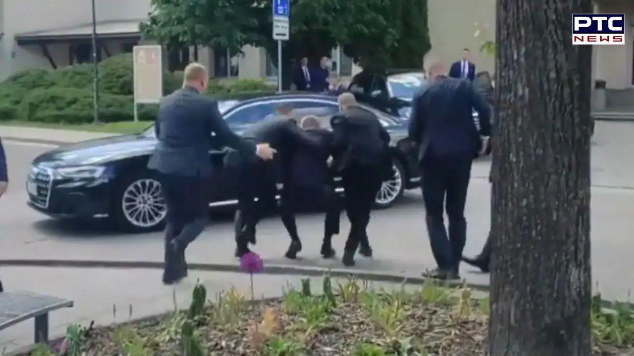 Slovak Prime Minister’s bodyguards spring into action after he was shot | Watch Video