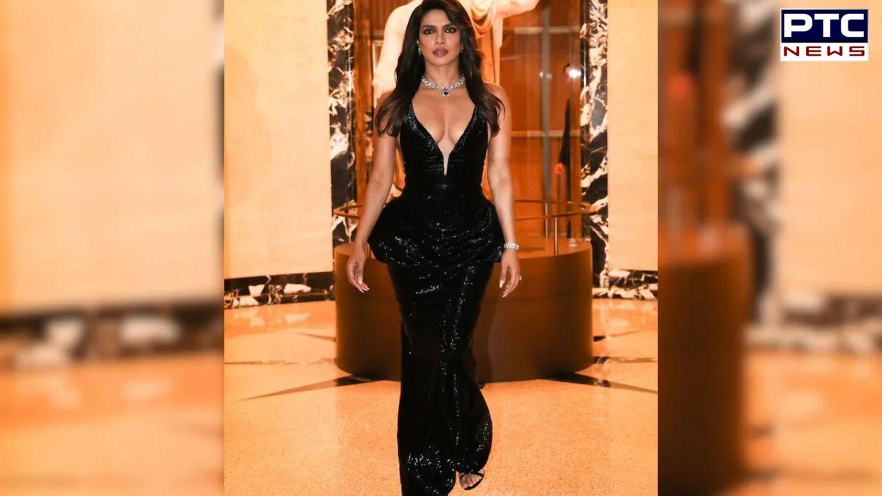 Priyanka Chopra stuns in black at a fashion event