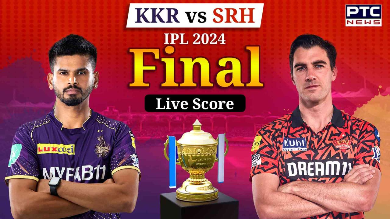 KKR vs SRH LIVE SCORE UPDATES, IPL 2024 Final: Starc leads KKR pace attack in routing SRH’s top order