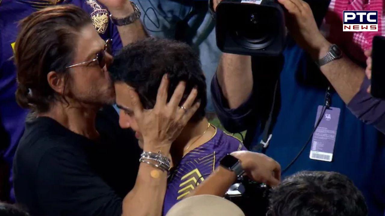 KKR’s IPL win: Shah Rukh Khan kisses mentor Gautam Gambhir on forehead in heartwarming moment | Watch