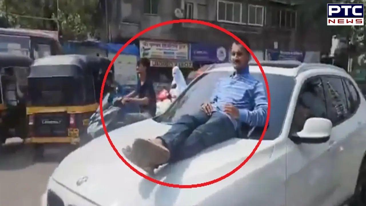 Teenager drives father’s BMW in Mumbai with man on bonnet; video goes viral