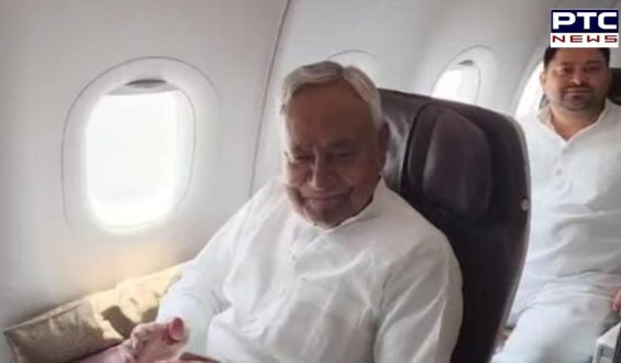 Nitish Kumar and Tejashwi Yadav travel together to Delhi for coalition meetings