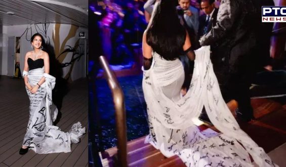 Radhika Merchant wears gown with Anant Ambani’s love letter written on her 22nd birthday | Watch