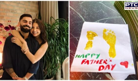 Anushka Sharma shares adorable Father’s Day 2024 card for new dad Virat Kohli; fans wonder ‘Is that Vamika’s footprint?’