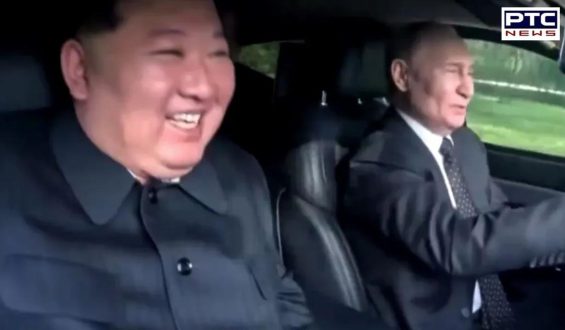 Putin drives Kim Jong Un in Limousine, later gifts him a car | Watch Video