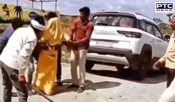 Video shows woman being beaten with stick in Madhya Pradesh