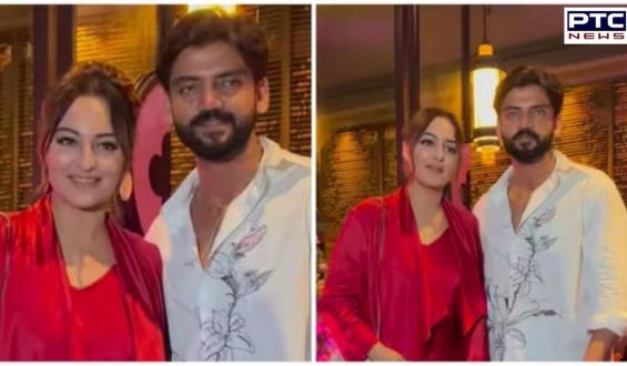 Sonakshi Sinha and Zaheer Iqbal looks happy as they enjoy dinner outing with friends | Watch