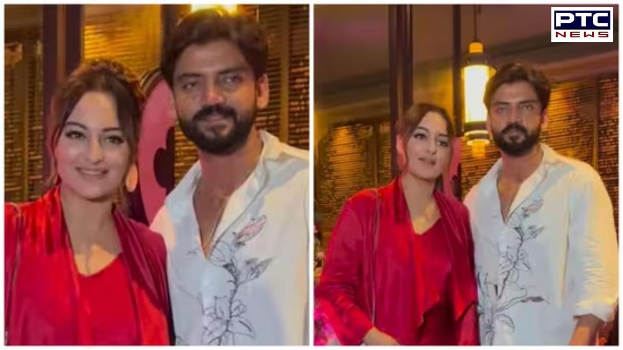 Sonakshi Sinha and Zaheer Iqbal looks happy as they enjoy dinner outing with friends | Watch