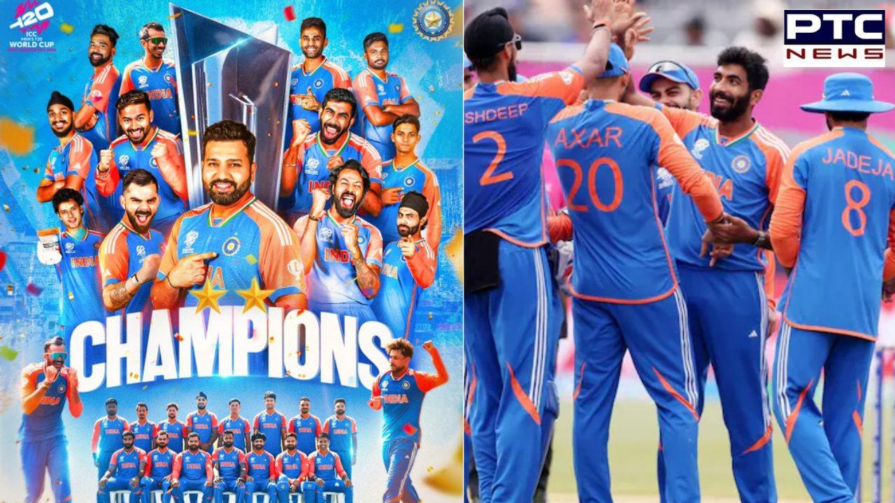 Historic Triumph! India’s years-long wait ends , Men in Blue lifts T20 World Cup 2024 trophy