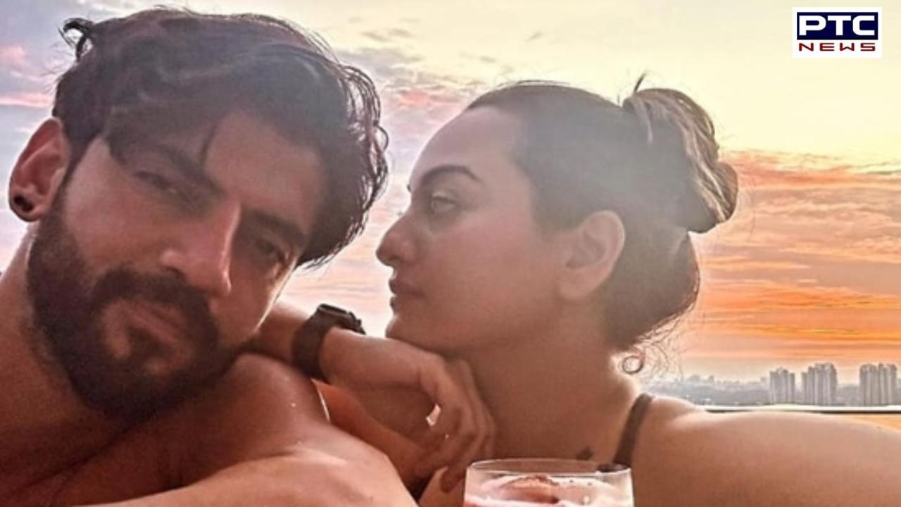 Sonakshi Sinha and Zaheer Iqbal enjoy ‘beautiful sunsets’ by the pool on their honeymoon | See Pics