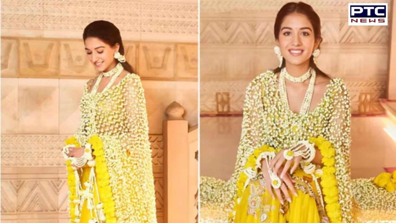 Radhika Merchant embraces Shakuntala style with ‘phool dupatta’ for haldi ceremony; Sonam Kapoor praises, ‘simple is always winner’