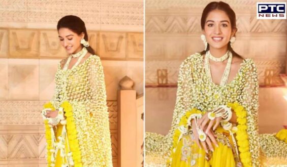 Radhika Merchant embraces Shakuntala style with ‘phool dupatta’ for haldi ceremony; Sonam Kapoor praises, ‘simple is always winner’