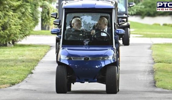 Trending: Video of PM Modi, Russian president Putin driving golf cart together goes viral | Watch