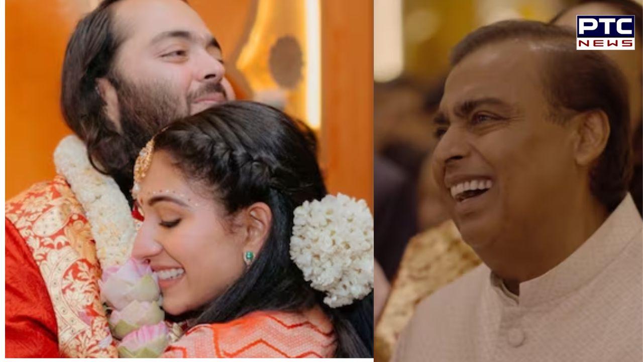 Mukesh Ambani gets emotional as Anant hugs Radhika during heartwarming pre-wedding rituals | Watch