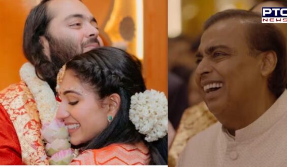 Mukesh Ambani gets emotional as Anant hugs Radhika during heartwarming pre-wedding rituals | Watch