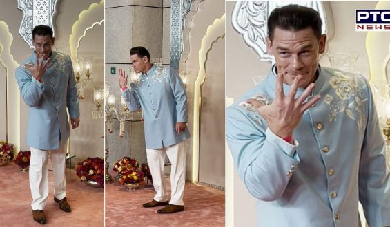 John Cena embraces desi look at Anant Ambani and Radhika Merchant’s wedding