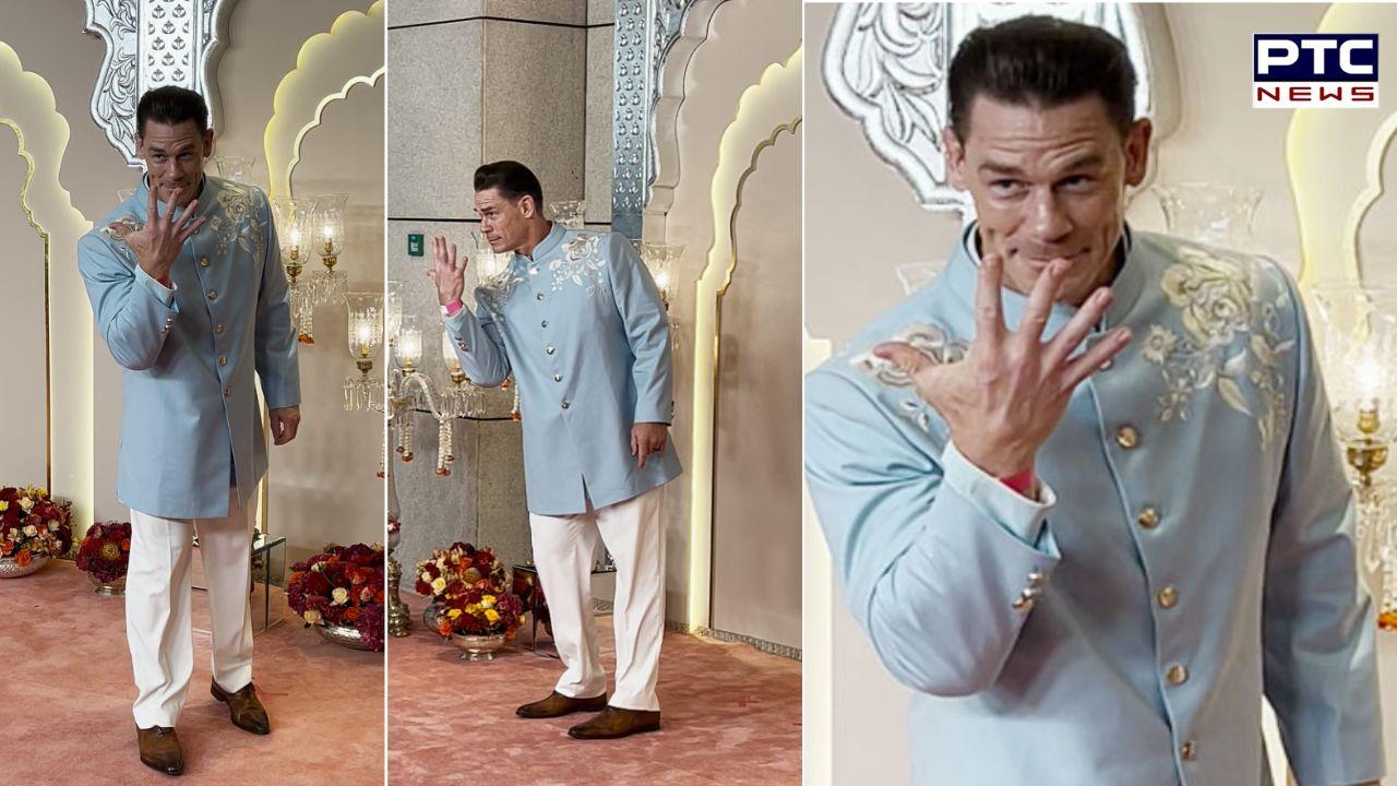 John Cena embraces desi look at Anant Ambani and Radhika Merchant’s wedding