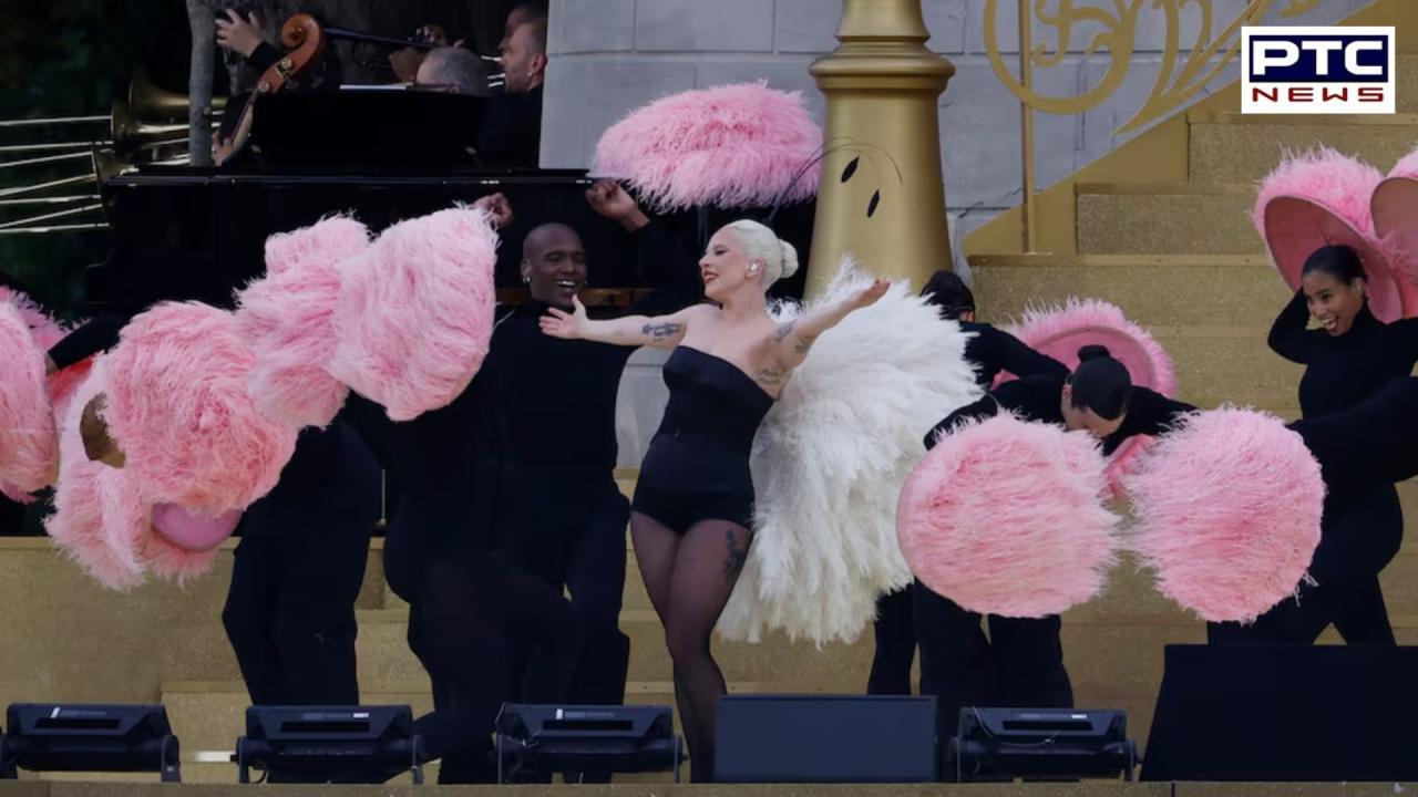 Lady Gaga steals the show at the 2024 Olympics with bubblegum pink feathers and stunning Dior ensemble