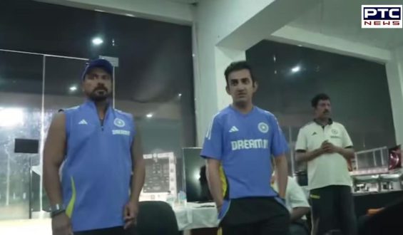 Coach Gambhir delivers inspiring dressing room speech following India’s thrilling victory | Watch