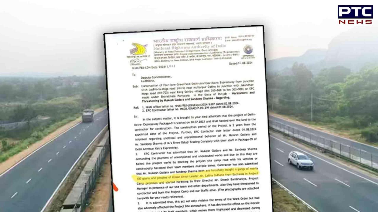 Jammu Delhi-Katra Expressway: NHAI officials face safety concerns in Punjab amid threat allegations involving Lakha Siddhana