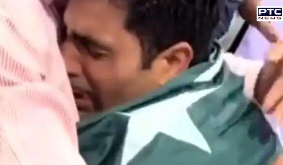 Emotional Victory: Arshad Nadeem breaks down draped in Pakistan flag after historic olympic gold win