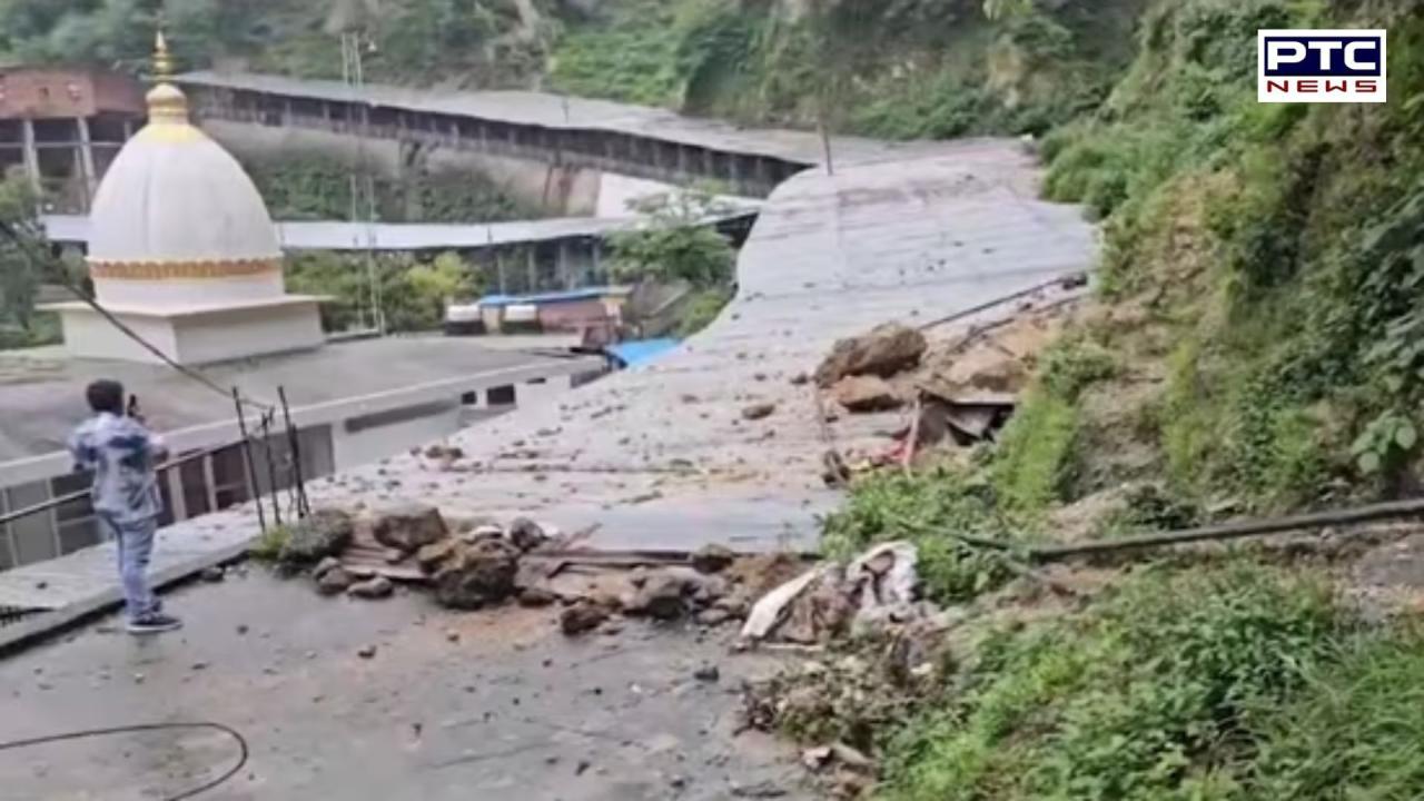 Landslide on Vaishno Devi route amid heavy rains in Katra; yatra resumes via alternate path