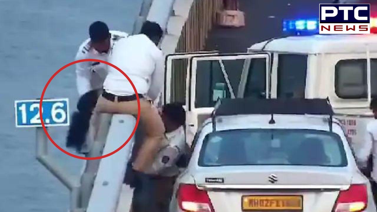 Woman Tries To Jump Atal Setu Bridge : ਔਰਤ ਨੇ ਅਟਲ ਪੁਲ ਤੋਂ ਛਾਲ ਮਾਰਨ ਦੀ ਕੀਤੀ ਕੋਸ਼ਿਸ਼; ਕੈਬ ਡਰਾਈਵਰ ਨੇ ਵਾਲਾਂ ਨਾਲ ਫੜਿਆ, ਫੇਰ ਅੱਗੇ ਹੋਇਆ ਇਹ..