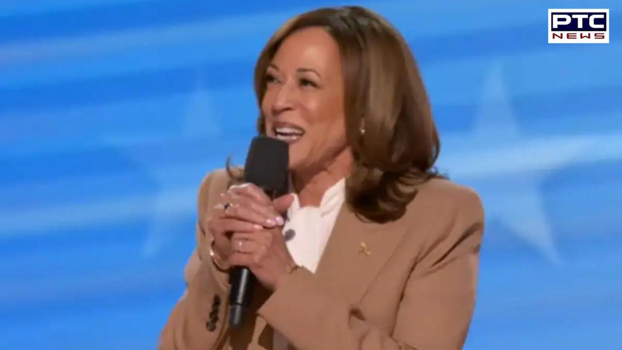 Kamala Harris surprises democratic event with speech, thanks Biden on Day 1