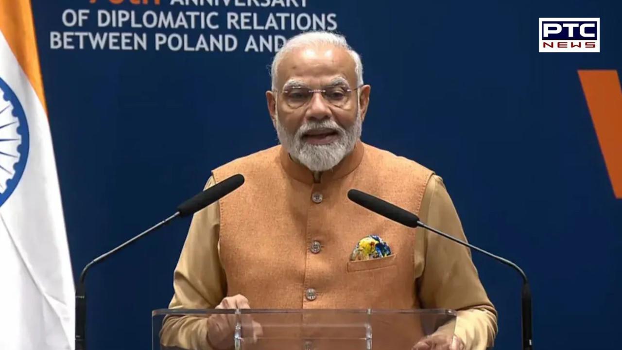 PM Modi advocates for peace in Poland speech ahead of Ukraine visit