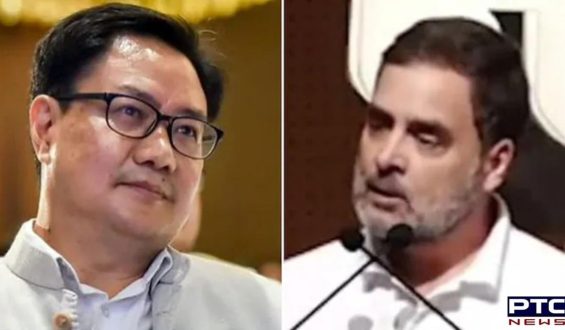 Kiren Rijiju criticises Rahul Gandhi’s ‘no SC/ST in Miss India’ remark with ‘bal budhi’ comment