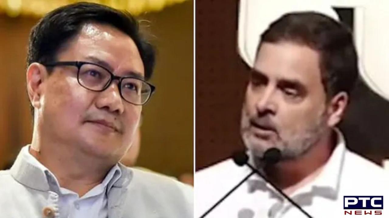 Kiren Rijiju criticises Rahul Gandhi’s ‘no SC/ST in Miss India’ remark with ‘bal budhi’ comment