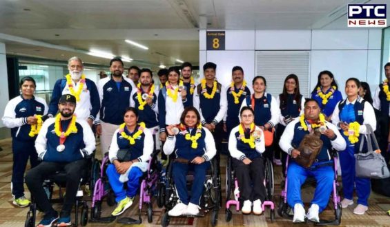 India’s Paralympics medalists receive heroic welcome on returning home